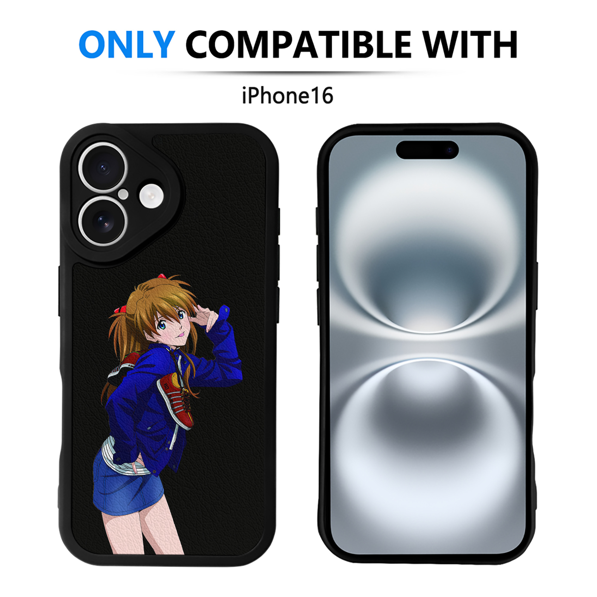 （画像用） EVA 新世紀エヴァンゲリオン 【iPhone 16シリーズ対応】シリコンスマホケース（レザー調） 材質：シリコン